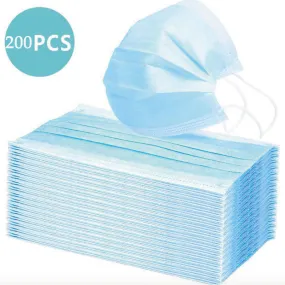 200PCS wholesale disposable 3 layer protective medical mask dustproof mask antibacterial anti flu mask care