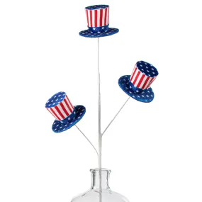 26" Top Hat Spray: Red, White, Blue