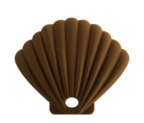 3pcs brown Shell shape silicone mask storage box, dustproof and waterproof for repeated use AZ17410