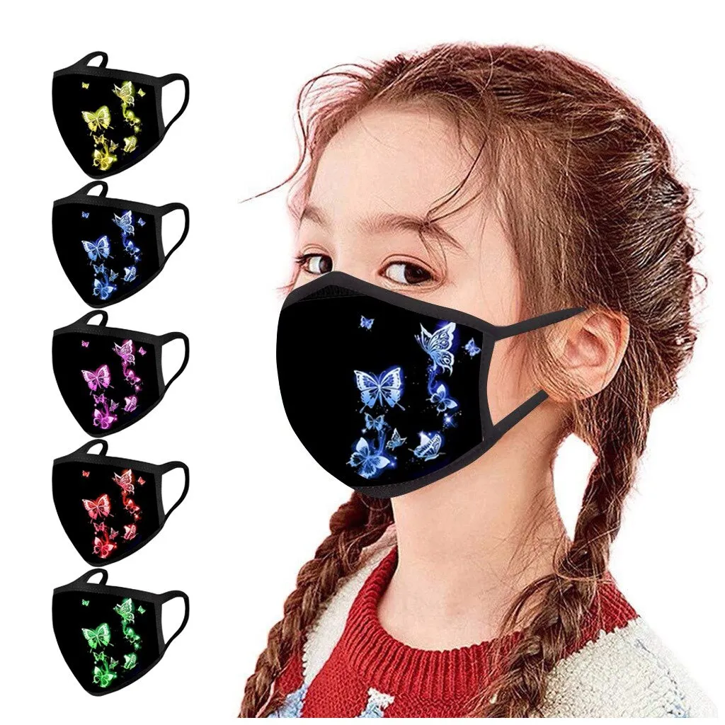 3PCs Masks Glow Butterfly Dustproof Mouth Mask Breathable facial mask