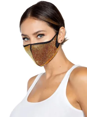 Alexi Gold Rhinestone Face Mask