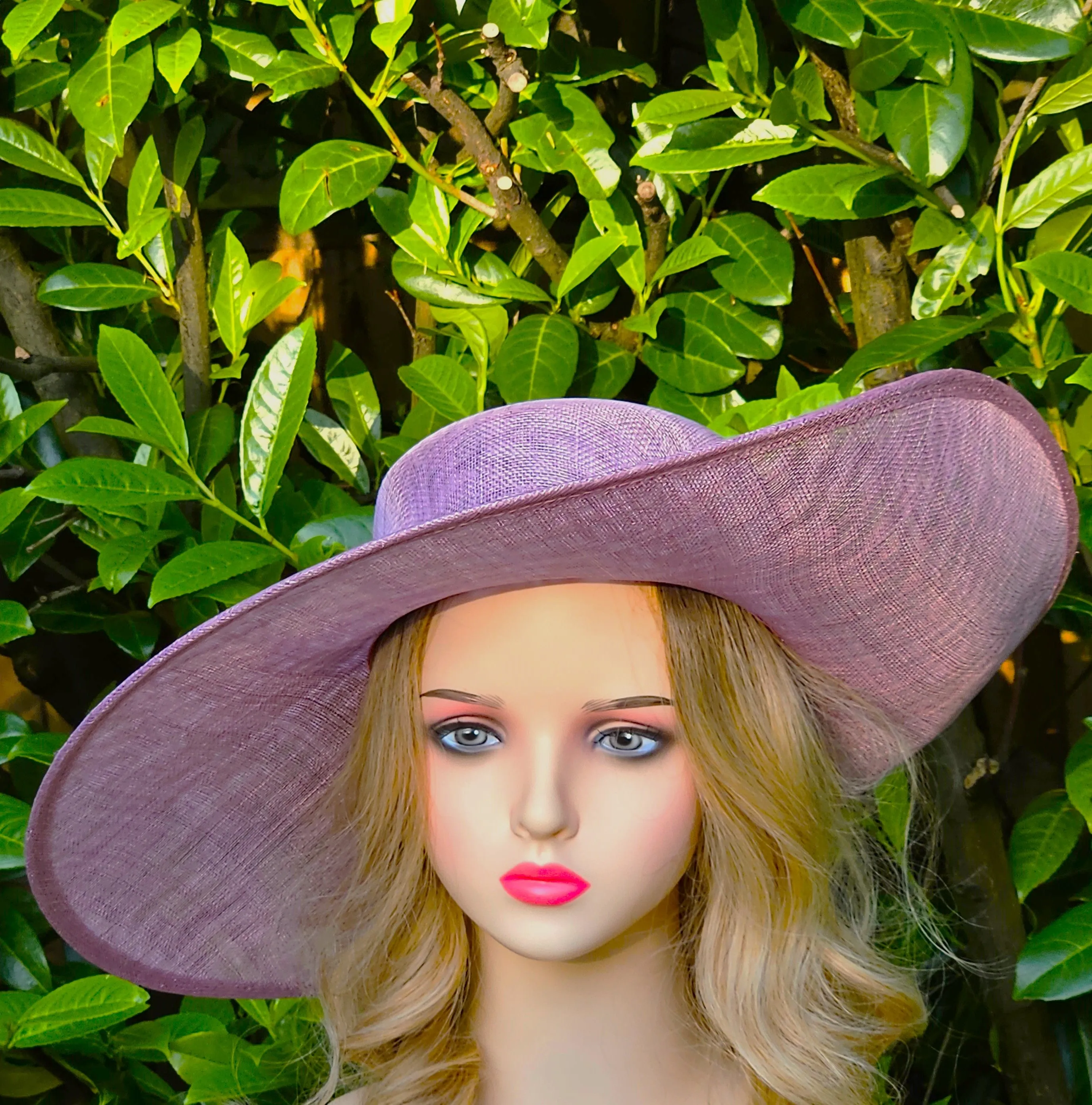 Ascot Hat with Wide Brim - Large Wedding Hats Pink - Ladies Racing Hats - Church Hats for Women