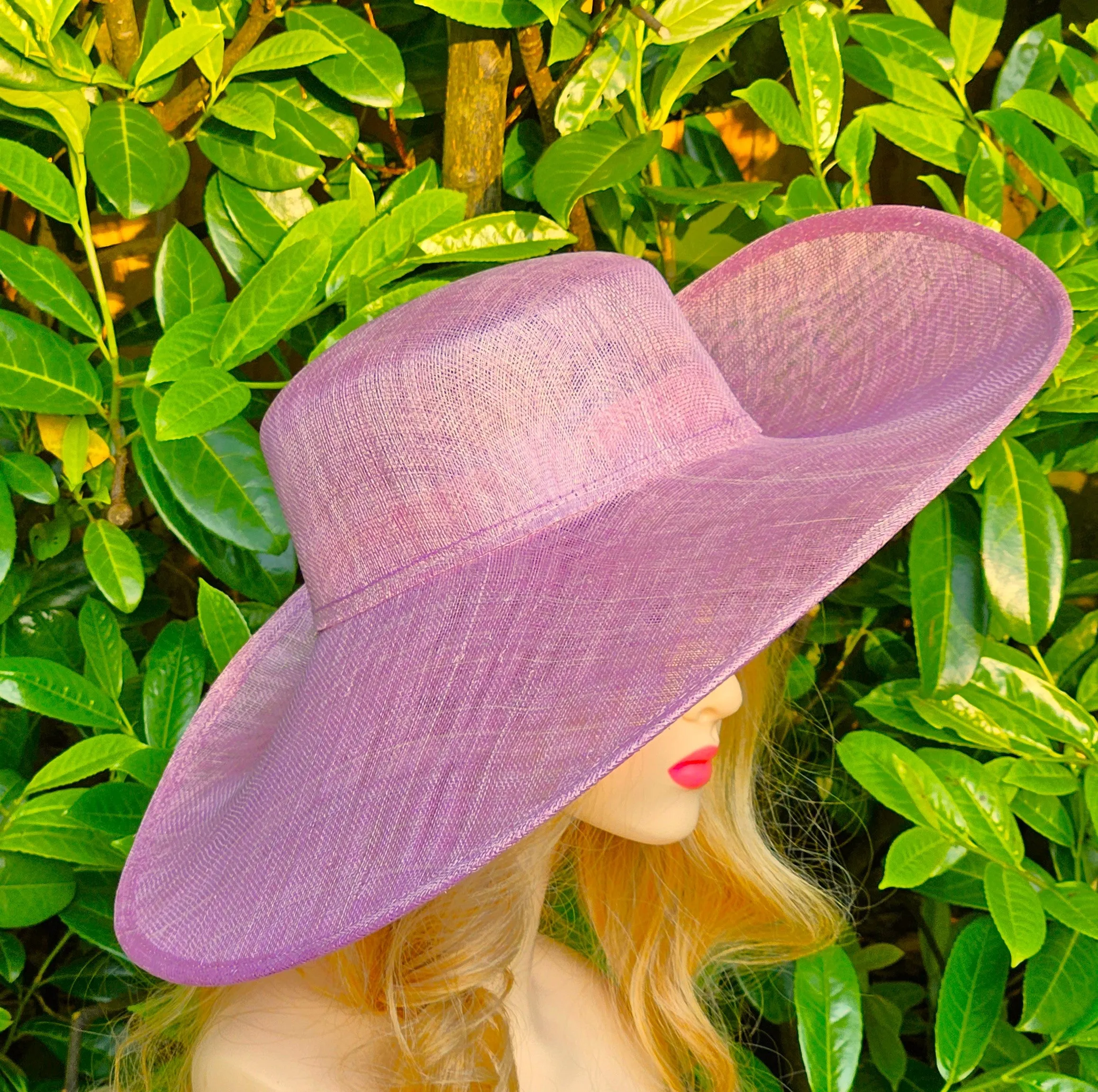 Ascot Hat with Wide Brim - Large Wedding Hats Pink - Ladies Racing Hats - Church Hats for Women