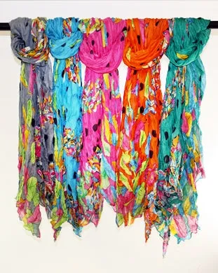 Assorted Butterfly and Leaf Scarves