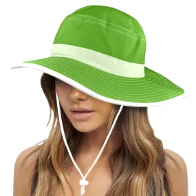 avocado spread solid print Wide Brim Bucket Hat