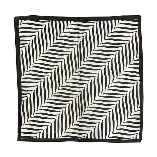 Black & White Op Art Print Satin Square Scarf