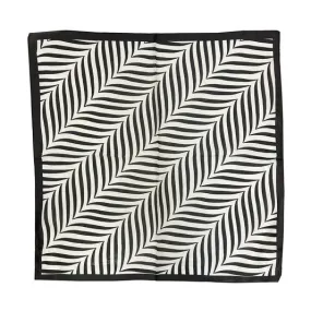 Black & White Op Art Print Satin Square Scarf