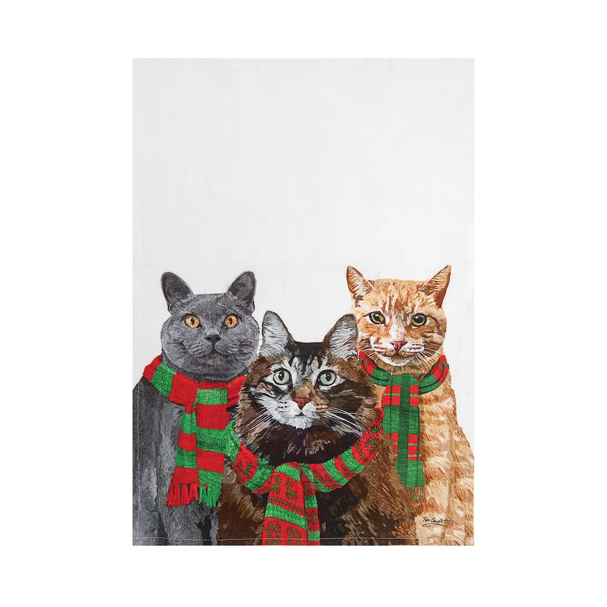 Cat Scarves Trio Kitchen Towel