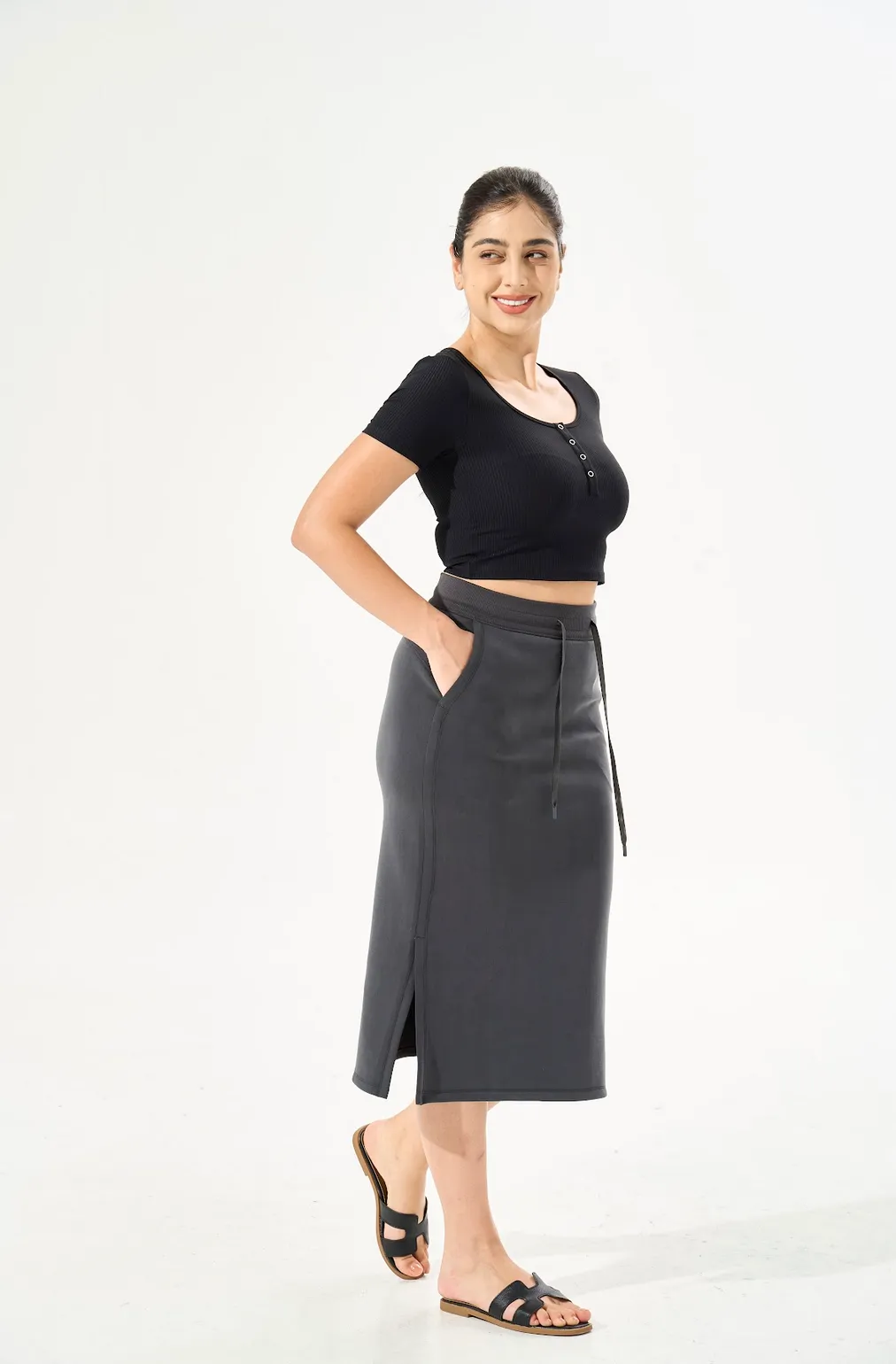 Cooling & Buttery Soft Modal Deluxe Skirt With Pockets