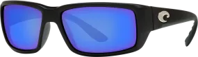 Costa Del Mar Fantail Sunglasses - Matte Black/Blue Mirror 580P