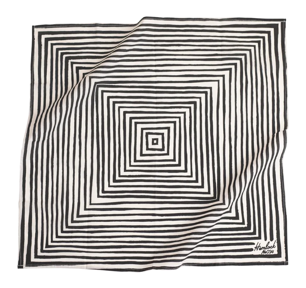 Cotton Bandana - Black & White