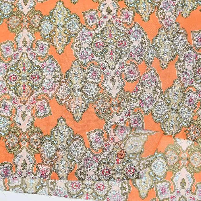 Cotton Voile Printed Fabric - Ethnic