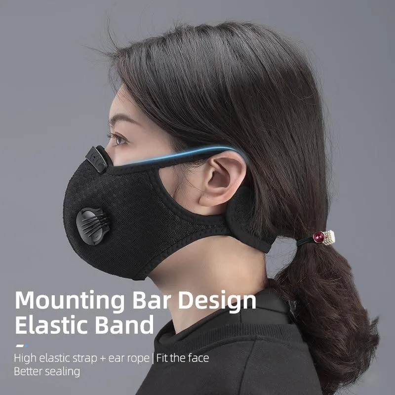 Cycling Face Mask Filter KN95 Anit-fog Breathable Dustproof Bicycle Respirator Sports Protection Mouth-Muffle Dust Mask