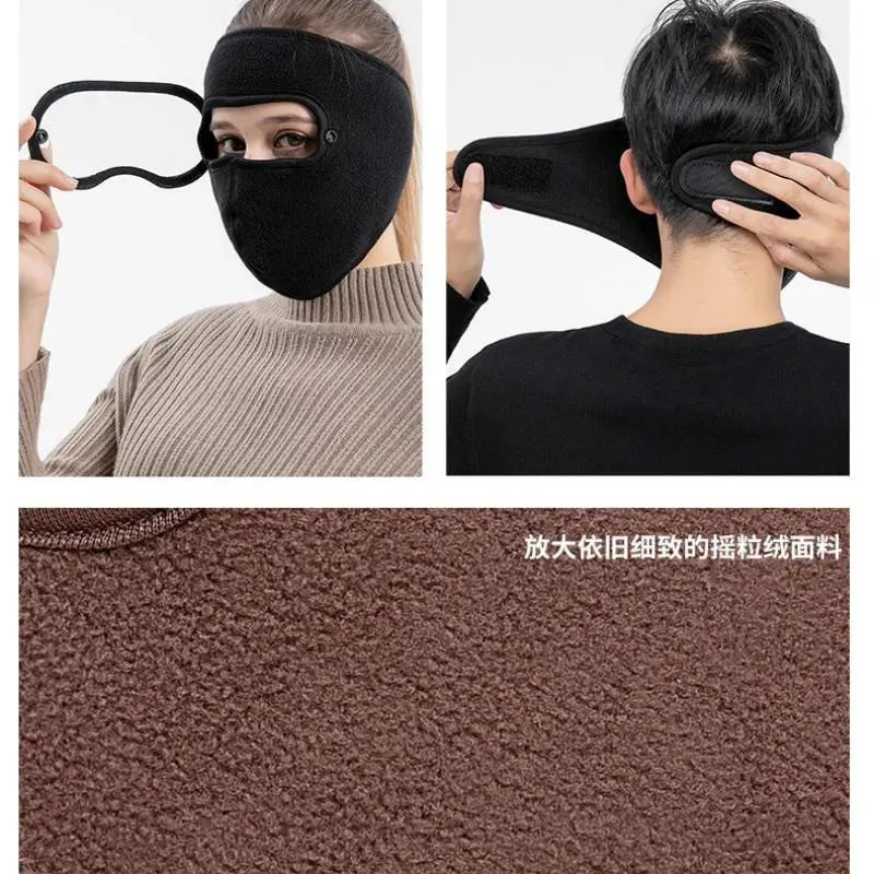 Dust-proof Cycling Bike Full Face Mask Windproof Winter Warmer Scarf Bicycle Snowboard Ski Masks with Anti-UV glasses Men Women