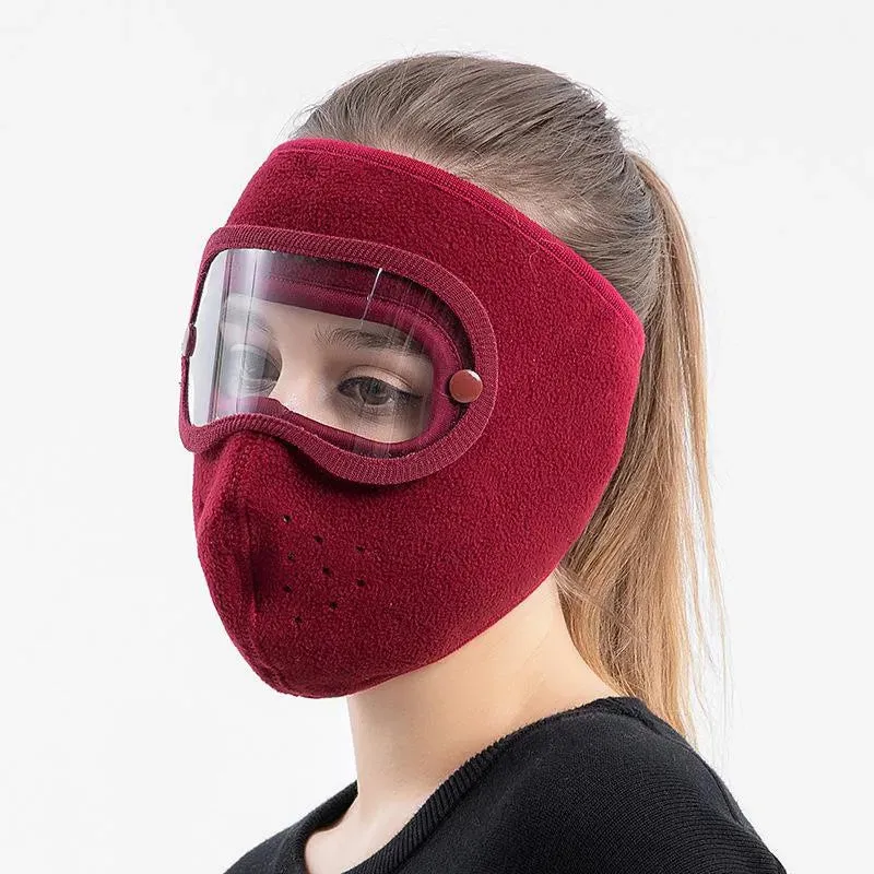 Dust-proof Cycling Bike Full Face Mask Windproof Winter Warmer Scarf Bicycle Snowboard Ski Masks with Anti-UV glasses Men Women