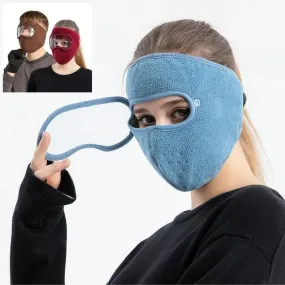 Dust-proof Cycling Bike Full Face Mask Windproof Winter Warmer Scarf Bicycle Snowboard Ski Masks with Anti-UV glasses Men Women