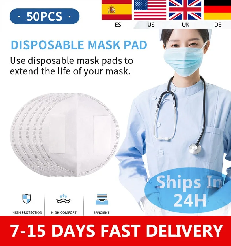 Face Masks Replacement Filtering Pad Breathable Mask