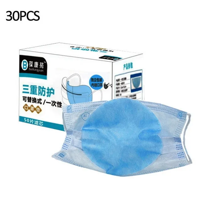 Face Masks Replacement Filtering Pad Breathable Mask