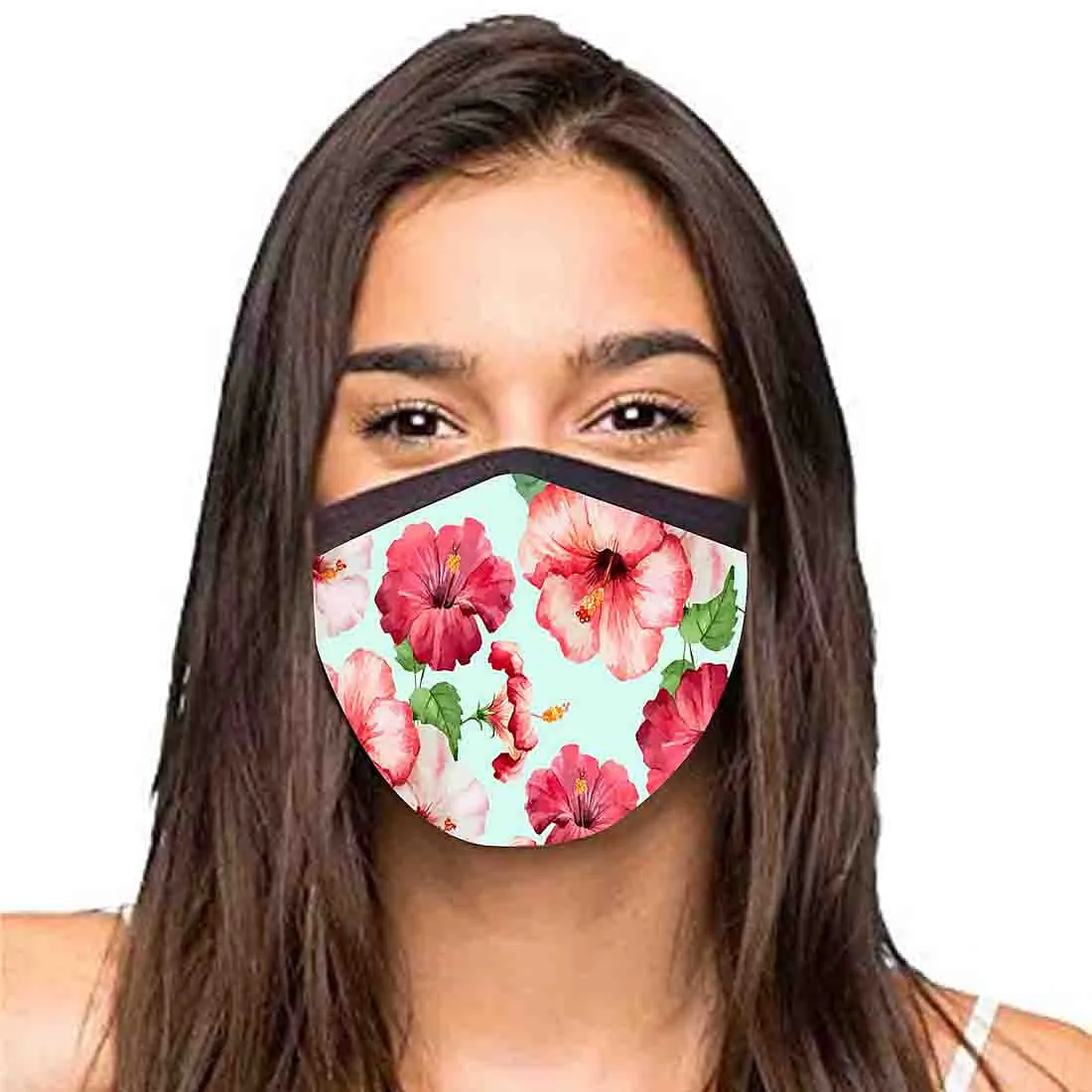 Face Masks Reusable Washable Set Of 2 -Blue_Floral