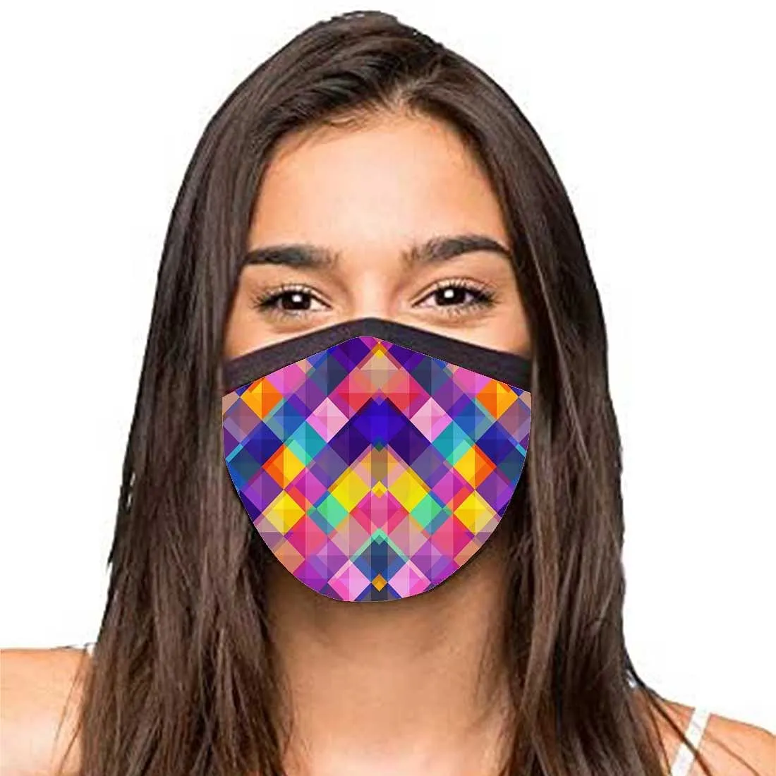 Face Masks Reusable Washable Set Of 2 -Geometric_Design