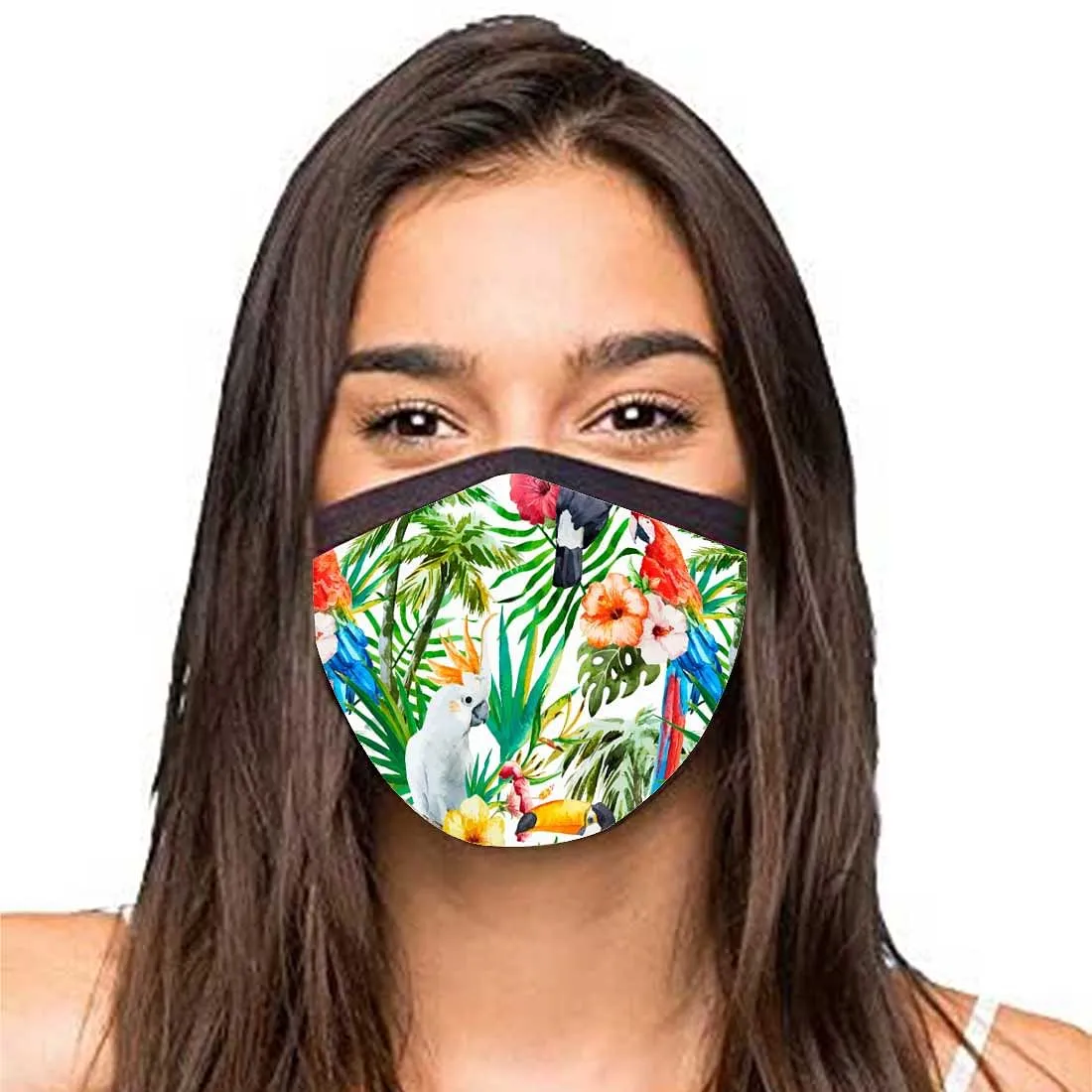 Face Masks Reusable Washable Set Of 2 -Tropical_Animals