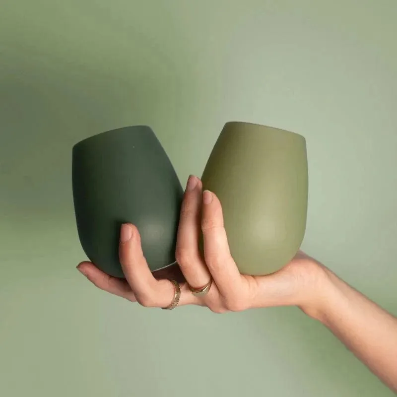 Fegg Sage & Olive Silicone Glasses