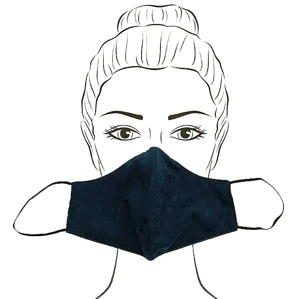 Good Girl Mask- Solid Teal Jacquard