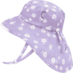 Jan & Jul Gro-With-Me Cotton Adventure Hat - Purple Daisy