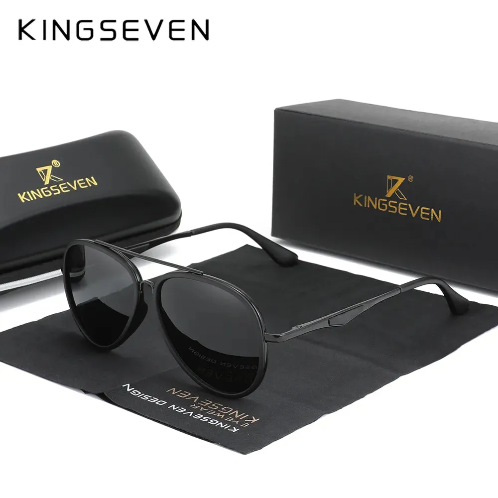 KINGSEVEN 2023 Brand Classic Pilot Polarized Sunglasses Men's Driving Male Sun Glasses Eyewear UV Blocking Oculos