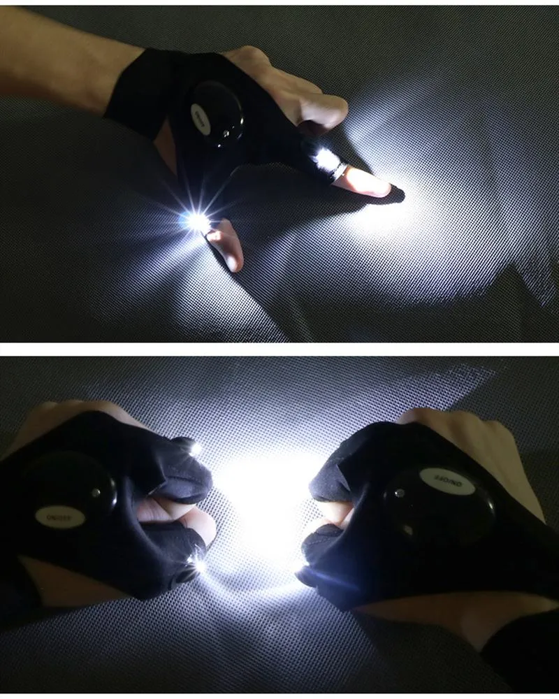 LED Hands-Free Flashlight Gloves