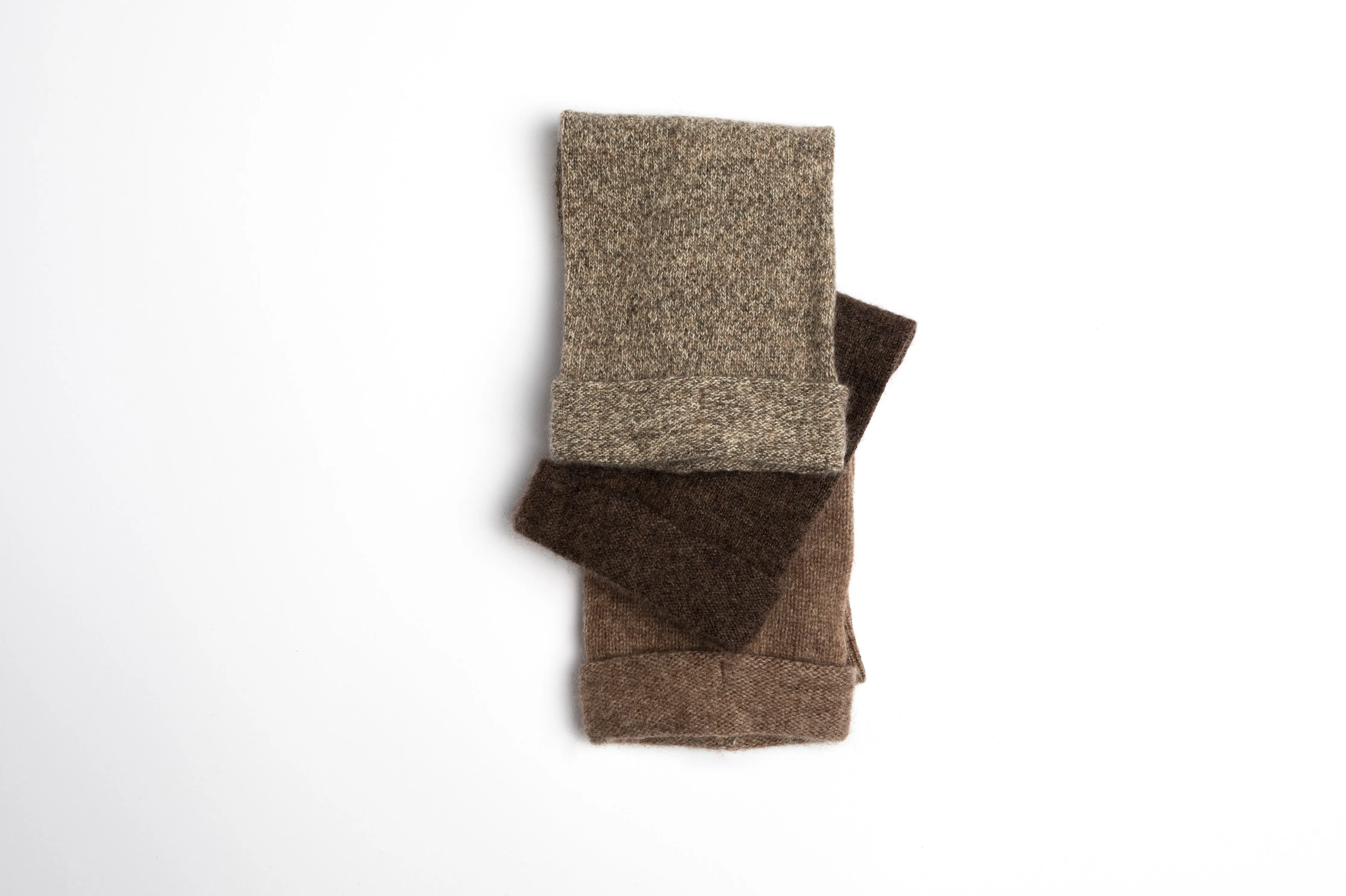 Light Brown - Cashmere Fingerless Gloves