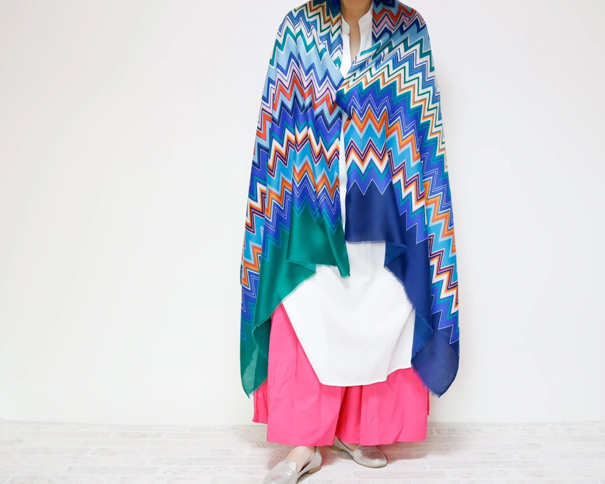 <A17>  PRINTED  Scarf ZIGZAG