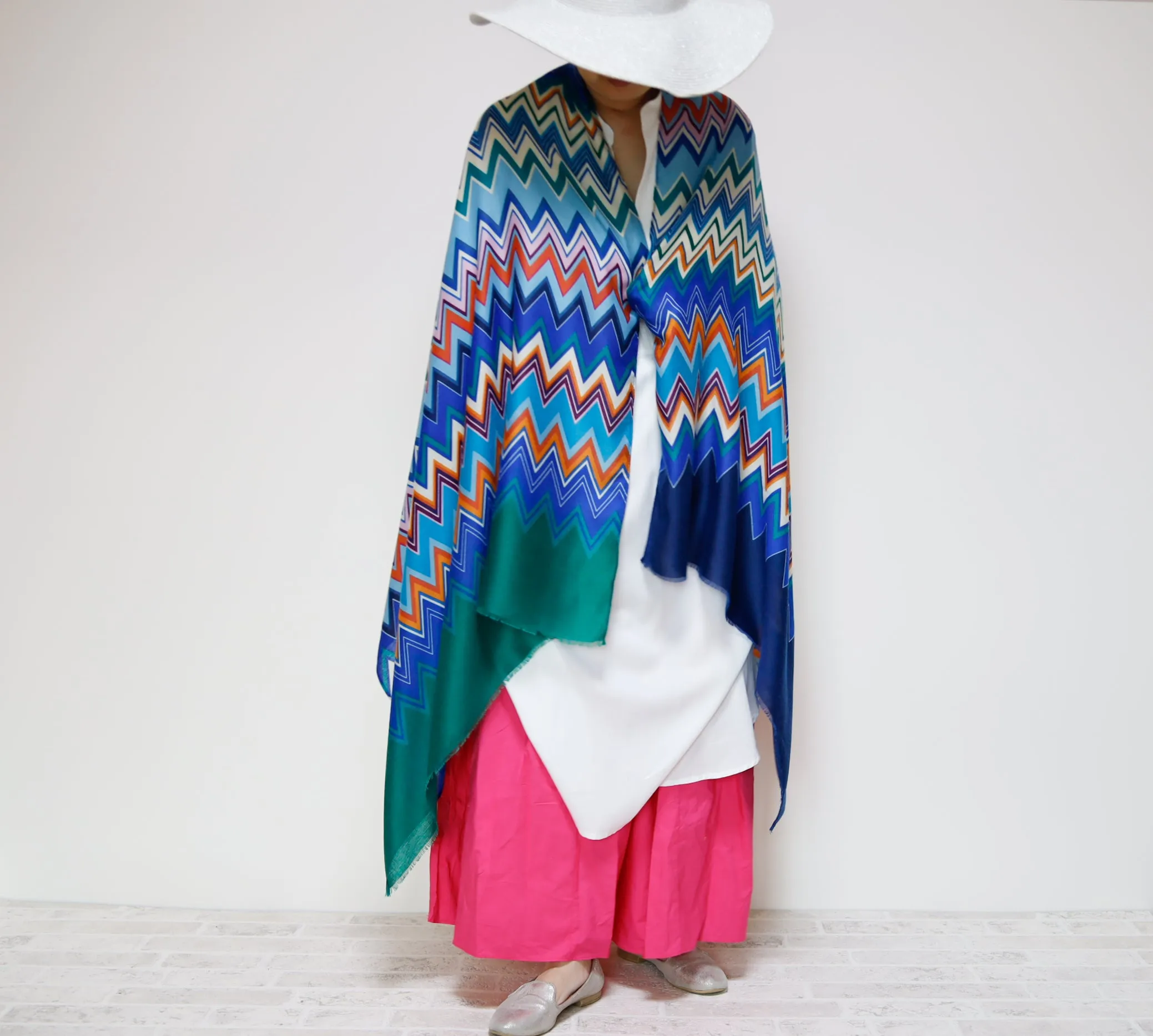 <A17>  PRINTED  Scarf ZIGZAG