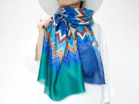 <A17>  PRINTED  Scarf ZIGZAG