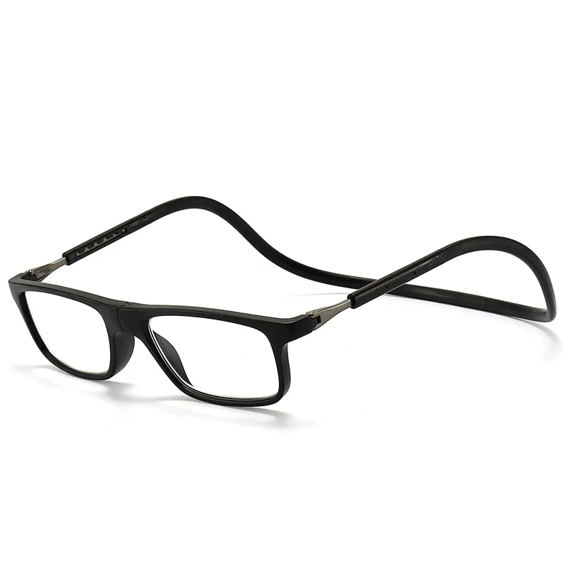 Magnetic foldable resin silicone reading glasses