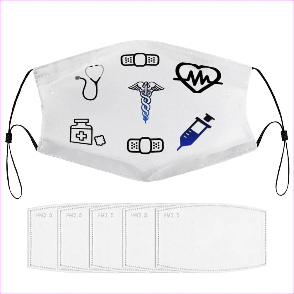 Medical Symbol Face Mask with Filter Element