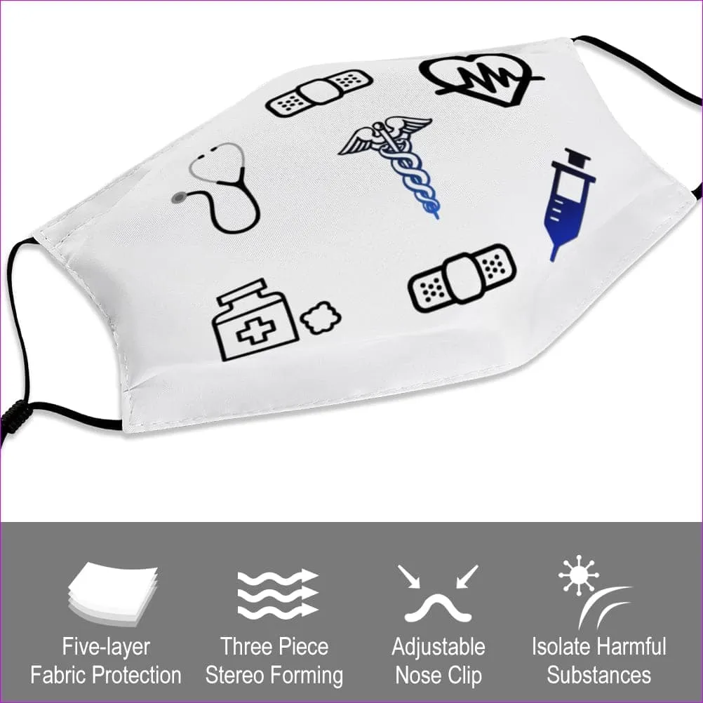 Medical Symbol Face Mask with Filter Element