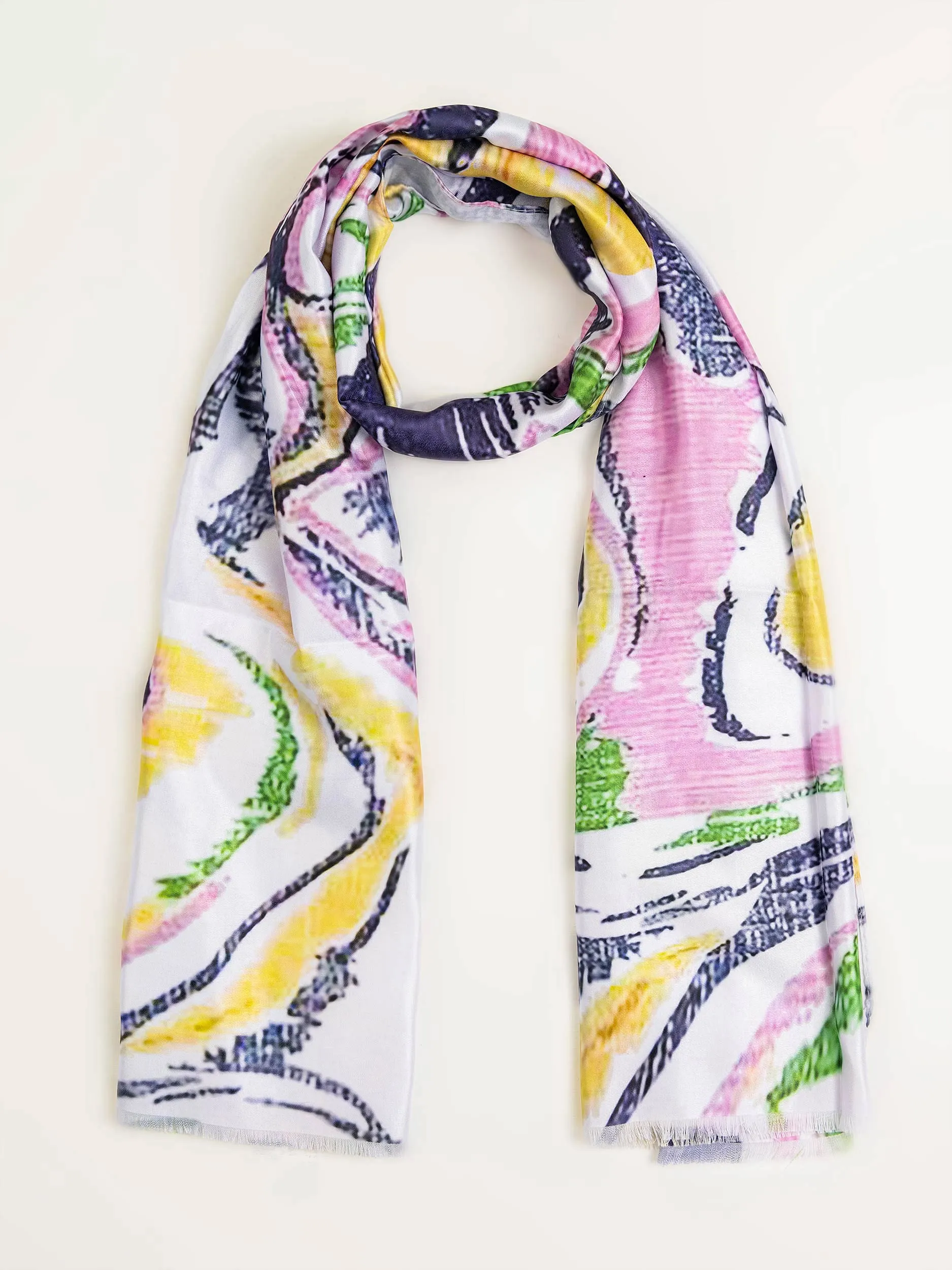 Printed Satin Scarf