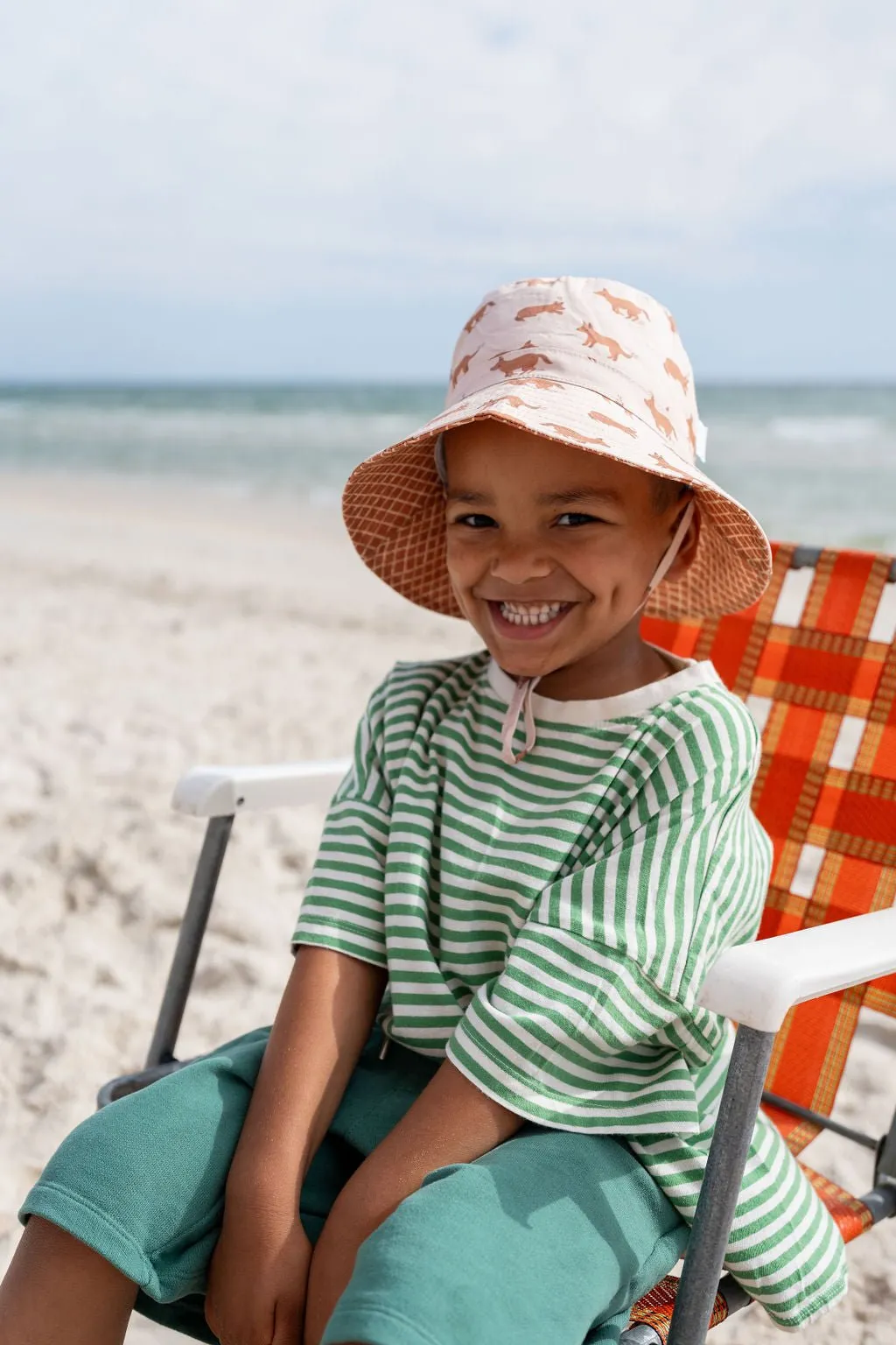 Red Dog Wide Brim Bucket Hat