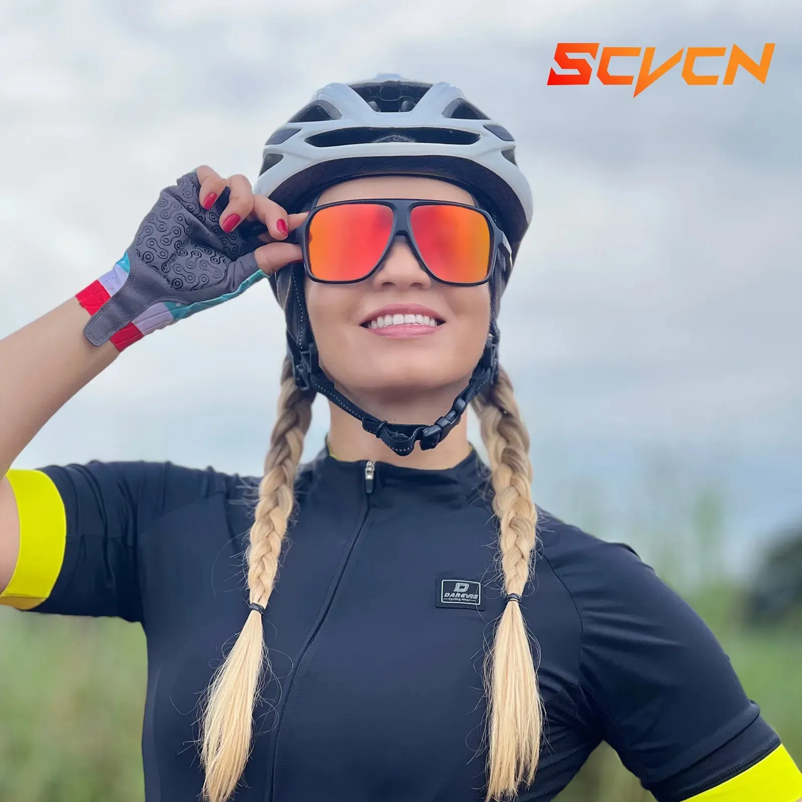 SCVCN Bicycle Glasses Outdoor Sports Polarized Sunglasses Cycling Glasses UV400 Cycling Sunglasses Men MTB Bike Eyewear Goggles