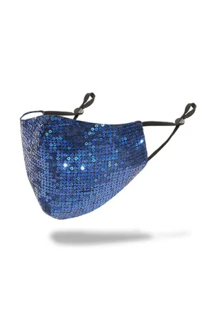 Sequin Blue Face Mask