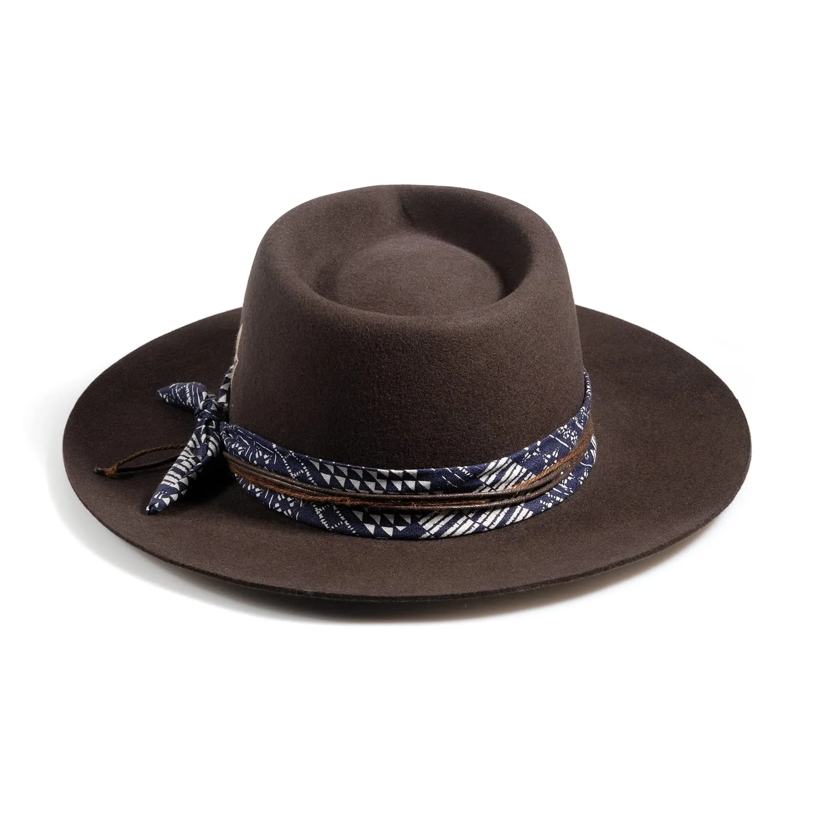 Serenade - Elegant Ribbon Knots Wide Brim Fedora Hat