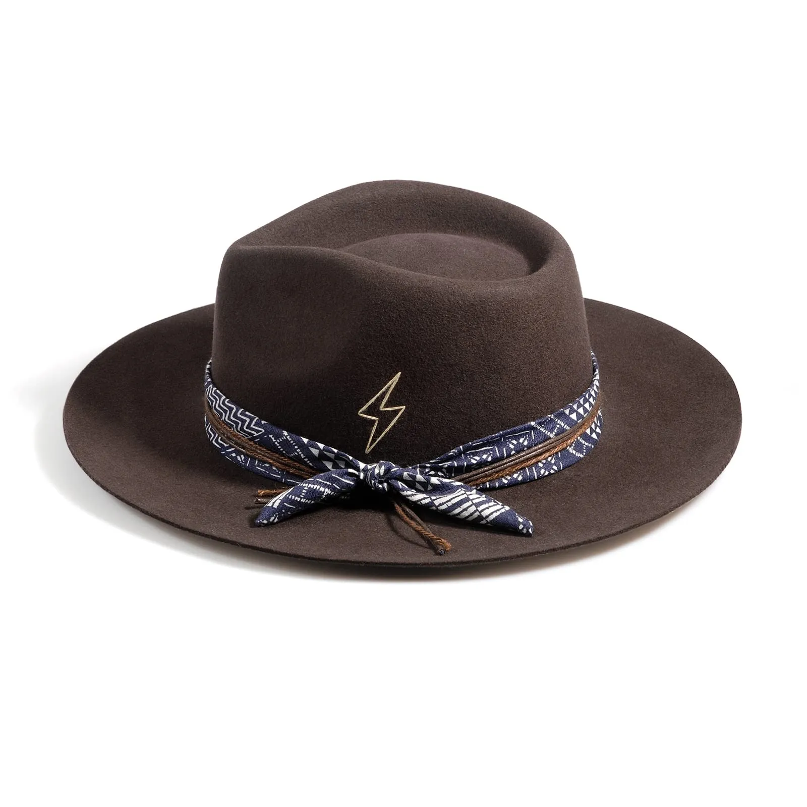 Serenade - Elegant Ribbon Knots Wide Brim Fedora Hat