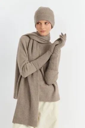 Soft-Truffle Cashmere Gloves