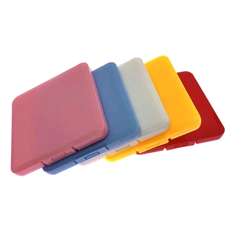 Square Portable Mask Storage Colorful Disposable Mask Storage Box Household Moisture-Proof Dustproof Mask Holder Box Save Bag