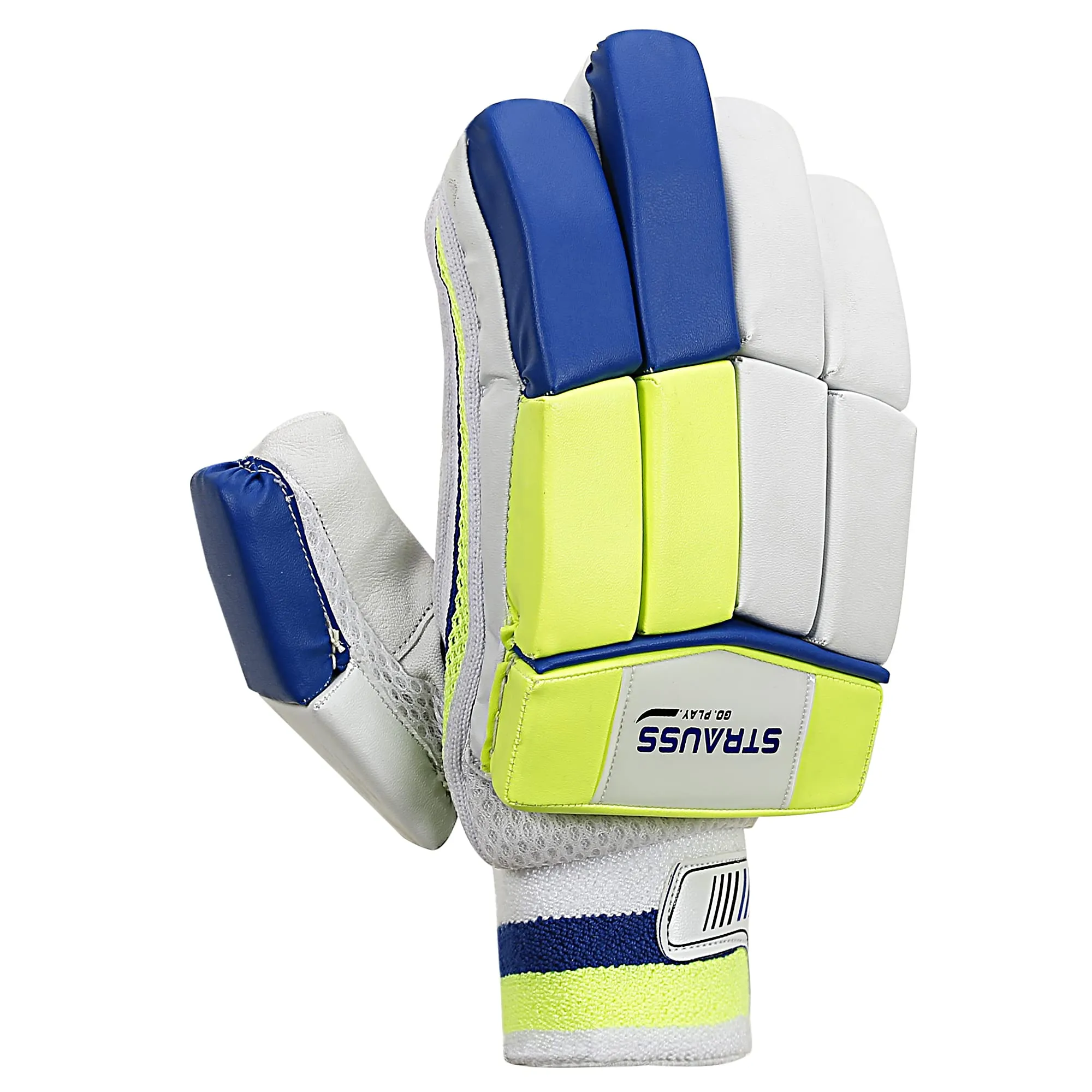 STRAUSS Cricket Batting Gloves | Edition: Champion | Size: Mens | for Left-Hand Batsman | Premium Protection | Egronomic Design | Leather Ball Cricket Batting Gloves