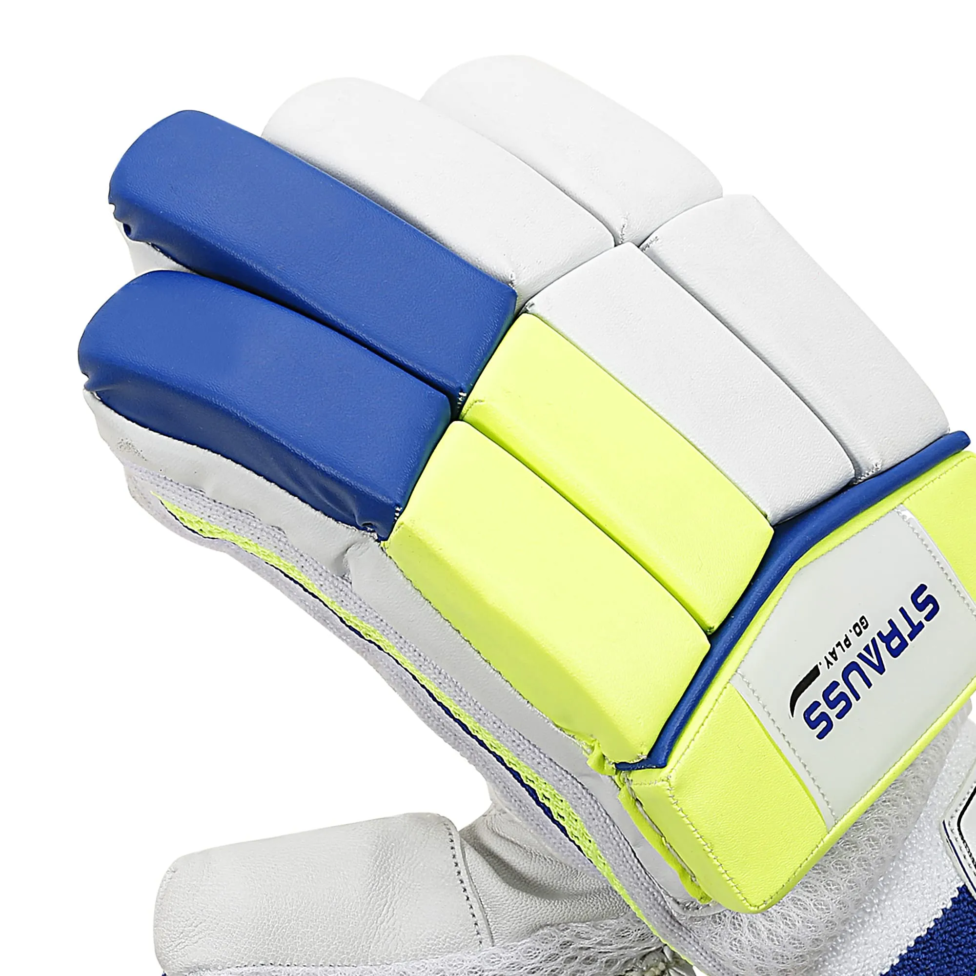 STRAUSS Cricket Batting Gloves | Edition: Champion | Size: Mens | for Left-Hand Batsman | Premium Protection | Egronomic Design | Leather Ball Cricket Batting Gloves