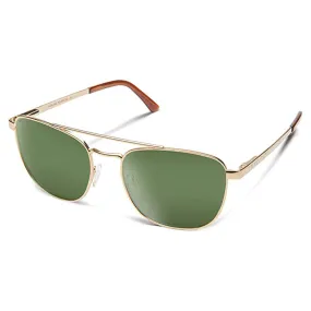 Suncloud Unisex Gold Frame Gray Green Mirror Lens Fairlane Polarized Sunglasses - 202341J5G56K7