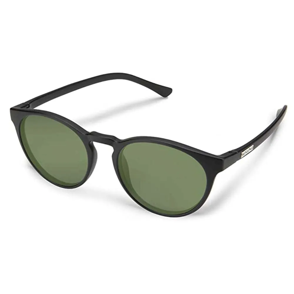 Suncloud Unisex Matte Black Frame Gray Green Lens Polarized Metric Sunglasses - 20420200352M9