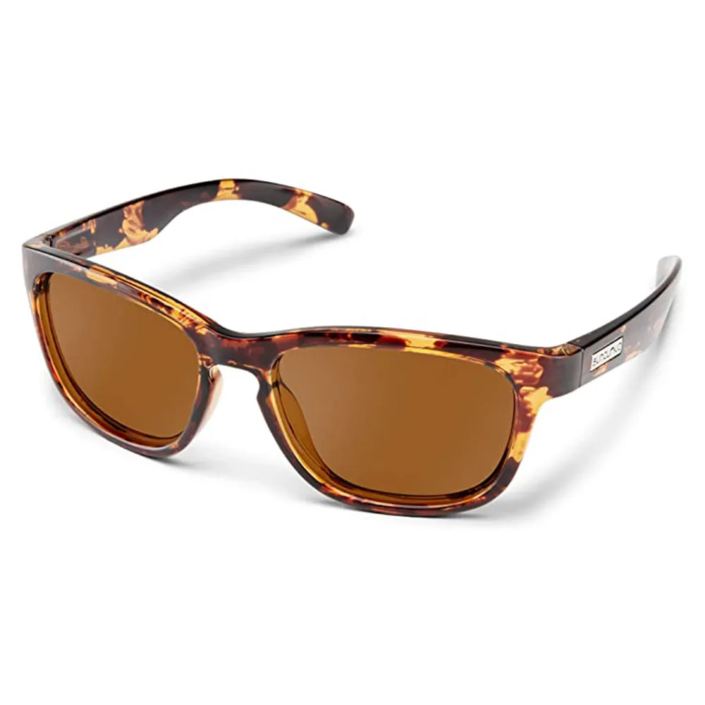 Suncloud Womens Tortoise Frame Brown Lens Polarized Contemporary Sunglasses - S-MSPPBRTT